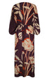 San Cipriano Crepe Chine Tunic / Purple Gladiolos